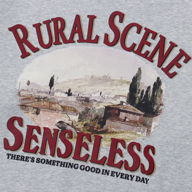 "Rural Sense" Graphic Unisex Streetwear Vintage Women Men Y2K Hoodie