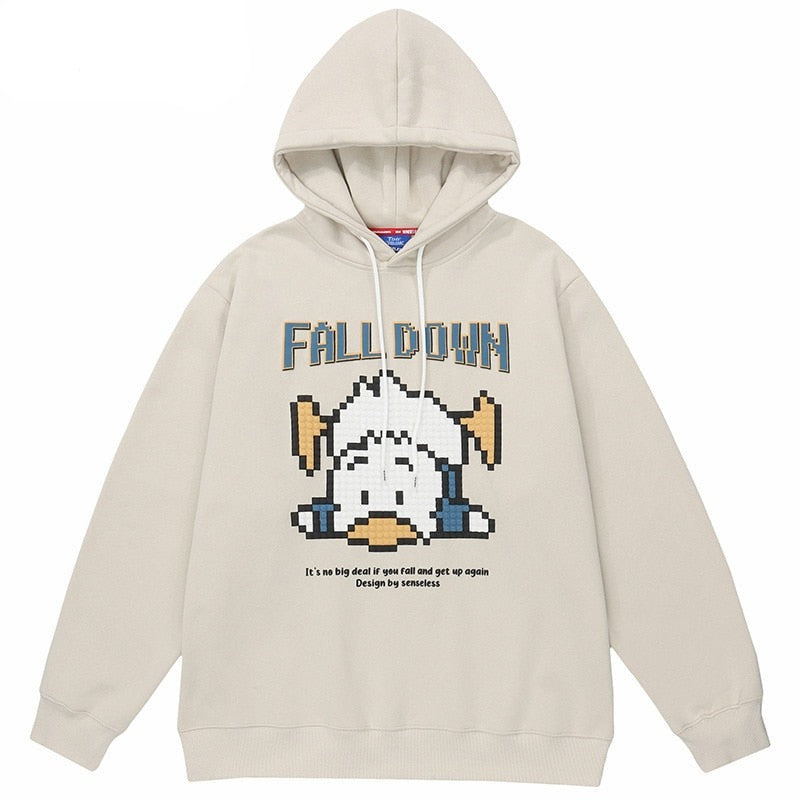 "Fall Back" Unisex Men Women Streetwear Graphic Hoodie