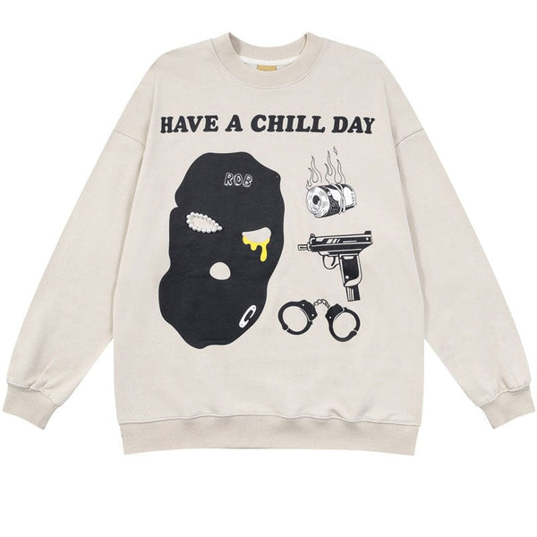 "Nice Day" Graphic Unisex Streetwear Vintage Women Men Y2K Sweatshirt