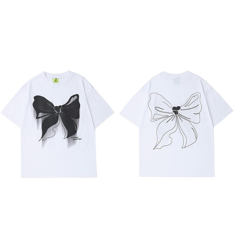 "Bowknot Butterfly" Unisex Men Women Streetwear Graphic T-Shirt