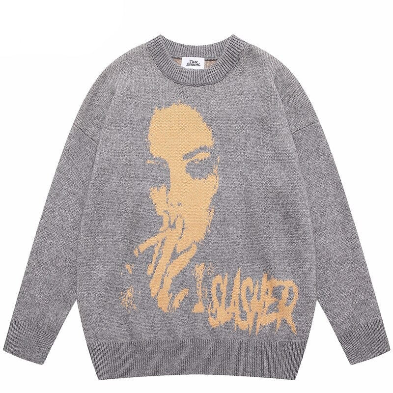 "Just A Friend" Graphic Unisex Streetwear Vintage Women Men Y2K Sweater