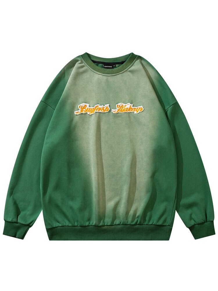 "Without Makeup" Graphic Unisex Streetwear Vintage Women Men Y2K Sweatshirt