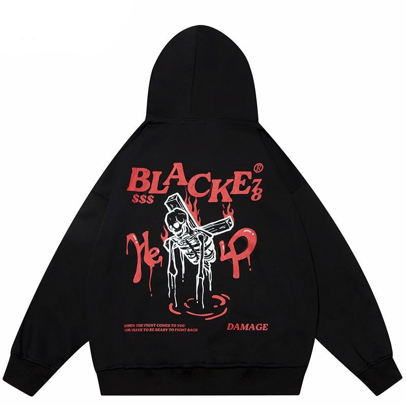 "Rise From Below" Graphic Unisex Streetwear Vintage Women Men Y2K Hoodie