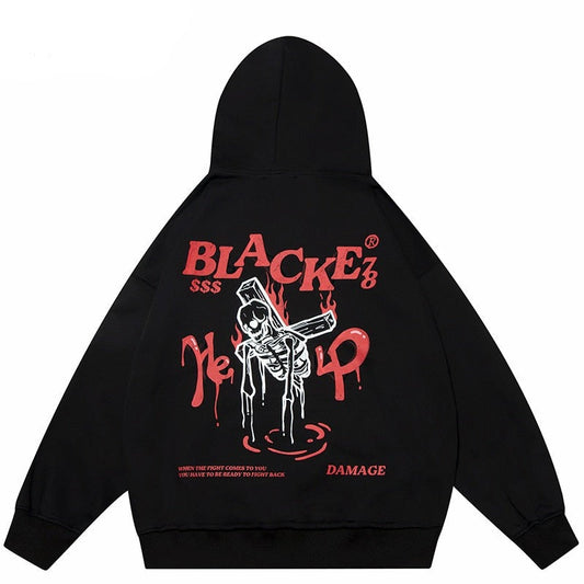 "Rise From Below" Graphic Unisex Streetwear Vintage Women Men Y2K Hoodie