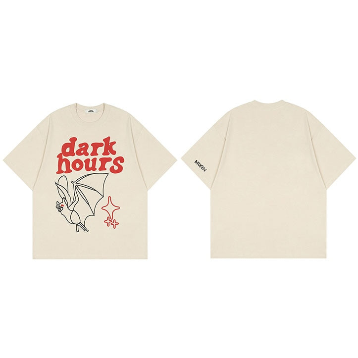 "Dark Hours" Unisex Men Women Streetwear Graphic T-Shirt