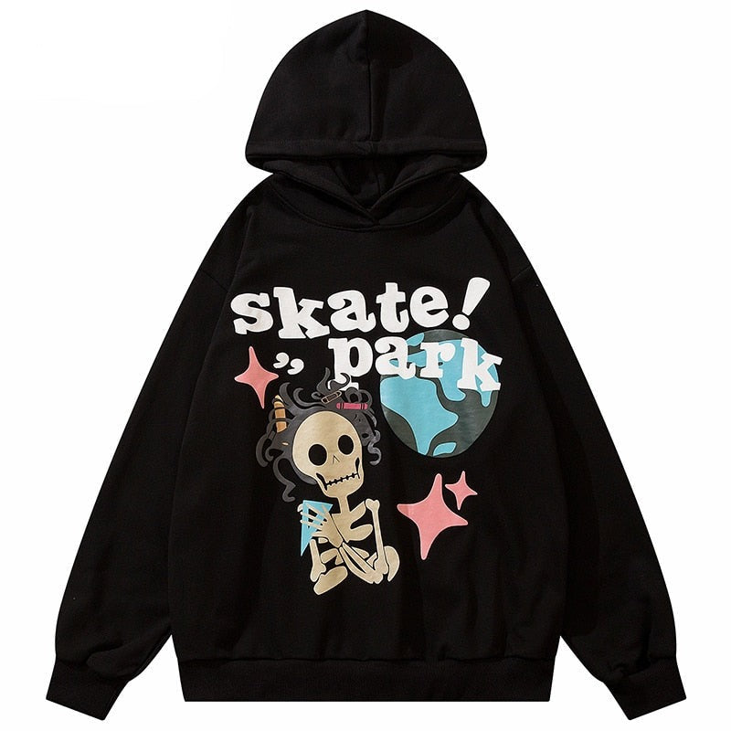 "Skate Park" Graphic Unisex Streetwear Vintage Women Men Y2K Hoodie