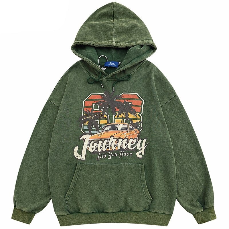 "The Journey" Graphic Unisex Streetwear Vintage Women Men Y2K Hoodie