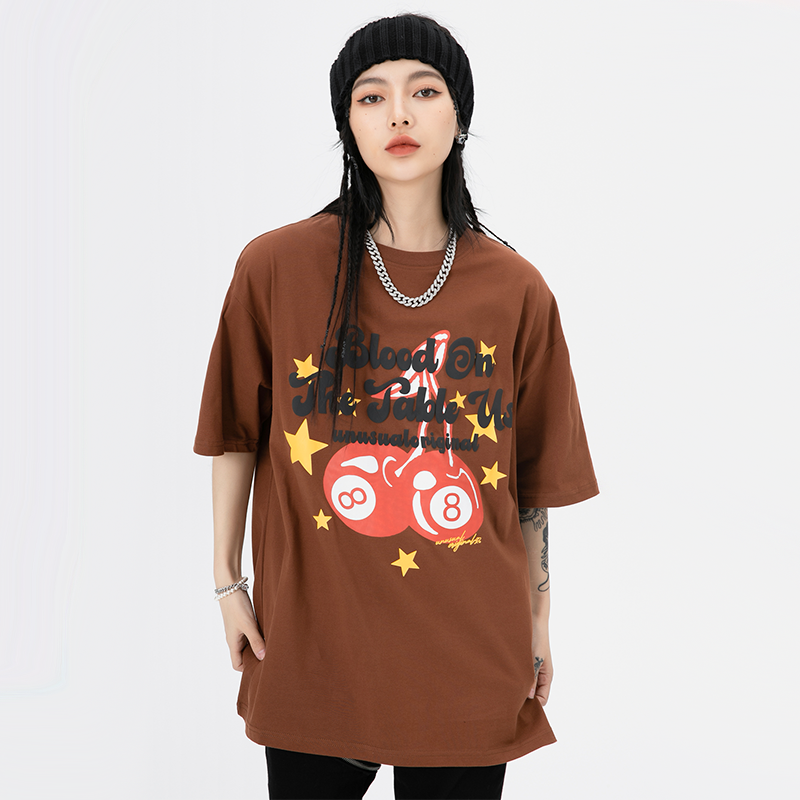 "Cherry Way" Unisex Men Women Streetwear Graphic T-Shirt