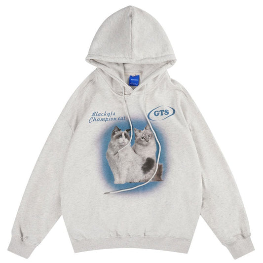 "Twin Love" Graphic Unisex Streetwear Vintage Women Men Y2K Hoodie