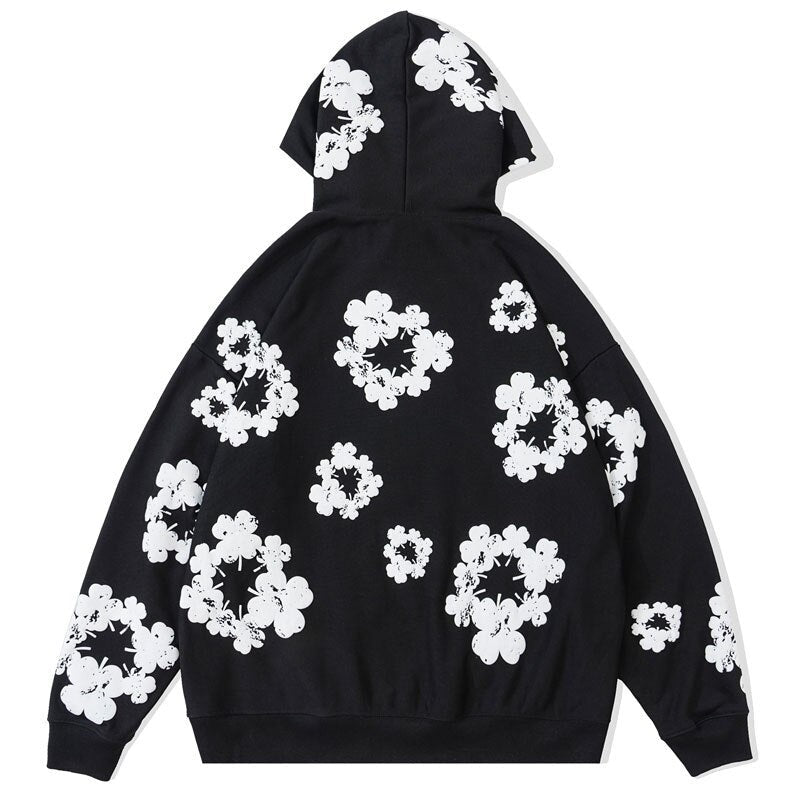 "White Snow" Graphic Unisex Streetwear Vintage Women Men Y2K Hoodie