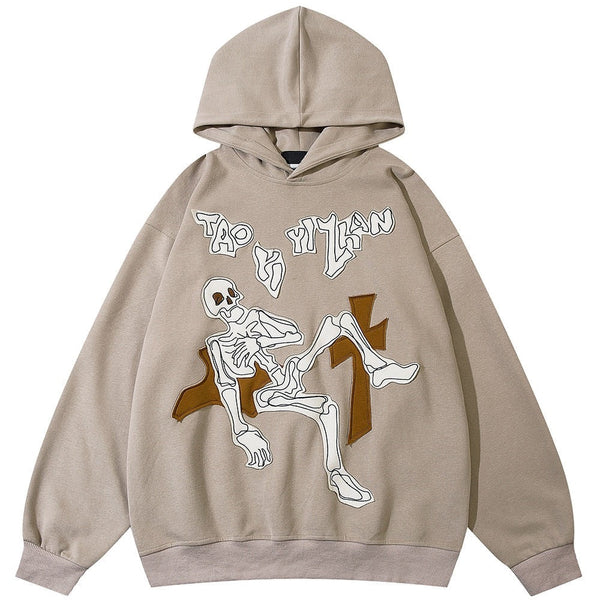 "Hanging Off" Graphic Unisex Streetwear Women Men Y2K Hoodie