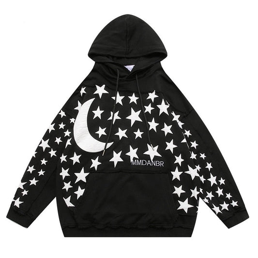 "Half Moon" Graphic Unisex Streetwear Women Men Y2K Hoodie