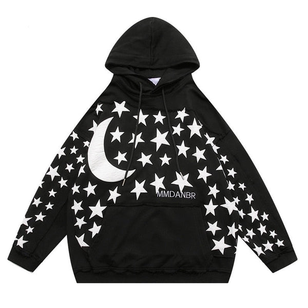 "Half Moon" Graphic Unisex Streetwear Women Men Y2K Hoodie