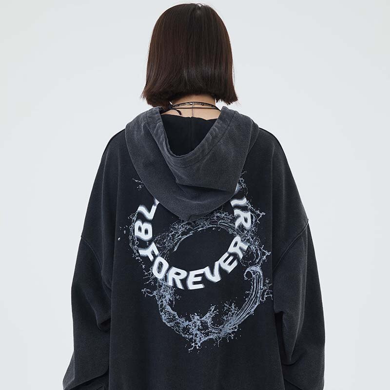 "Forever & Ever" Graphic Unisex Streetwear Women Men Y2K Hoodie