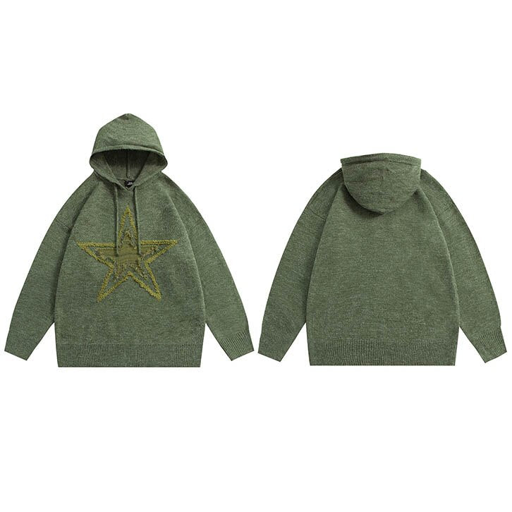 "Golden Star" Graphic Unisex Streetwear Women Men Y2K Hoodie