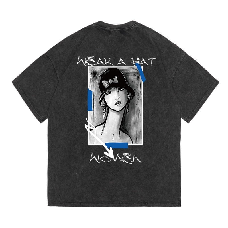 "Washed Away" Graphic Unisex Streetwear Vintage Women Men Y2K T-Shirt