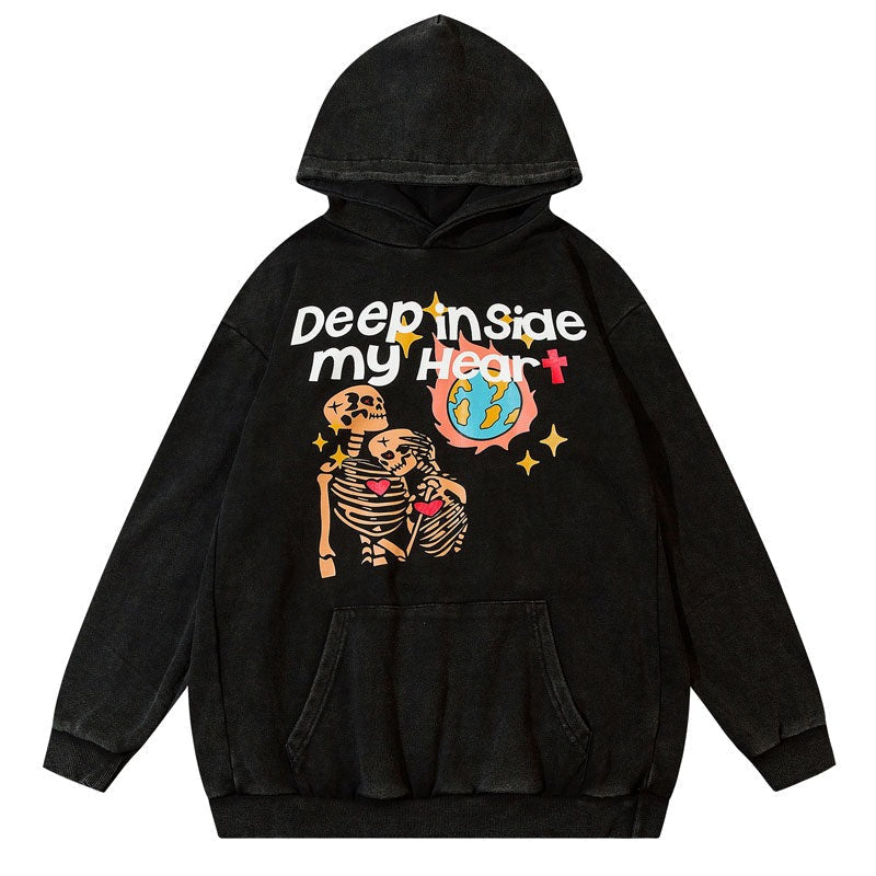 "Deep In My Heart" Unisex Men Women Streetwear Graphic Hoodie