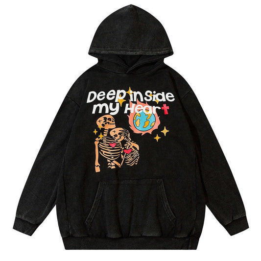 "Deep In My Heart" Unisex Men Women Streetwear Graphic Hoodie