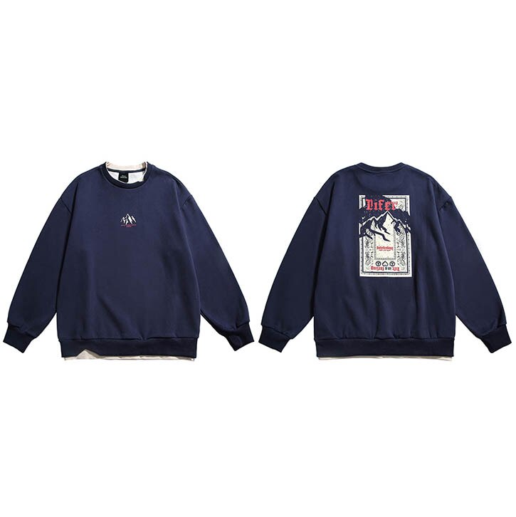 "Mountain Climb" Graphic Unisex Streetwear Vintage Women Men Y2K Sweatshirt