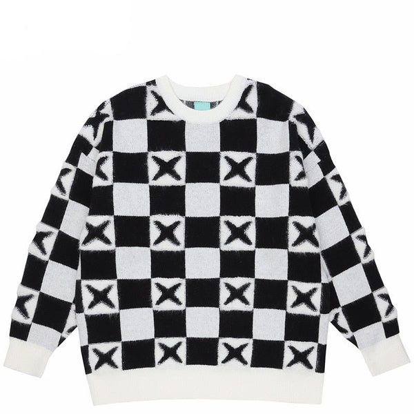 "Check Mate" Unisex Men Women Streetwear Graphic Sweater