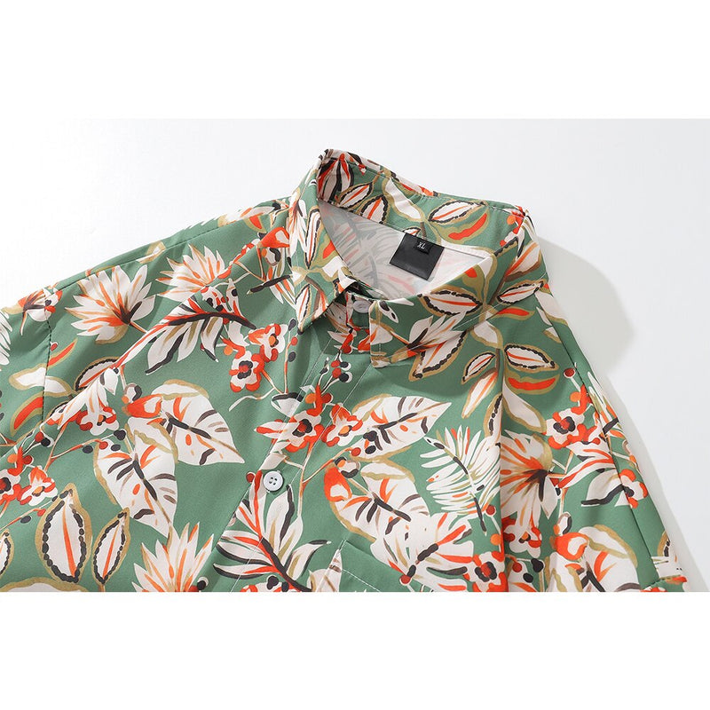 "Branches" Unisex Men Women Streetwear Graphic Button Up Shirt