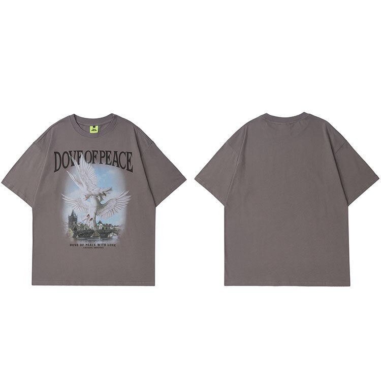 "No Peace" Graphic Unisex Streetwear Vintage Women Men Y2K T-Shirt