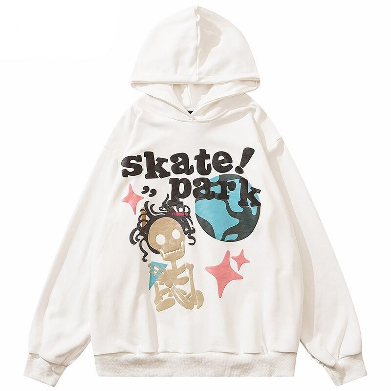 "Skate Park" Graphic Unisex Streetwear Vintage Women Men Y2K Hoodie