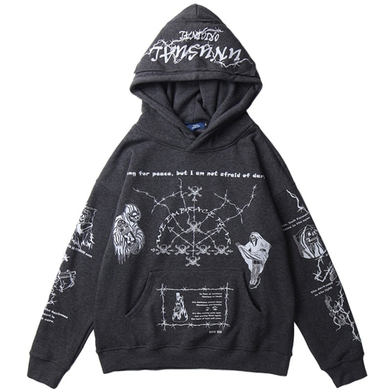 "Cross Eyed" Unisex Men Women Streetwear Graphic Hoodie