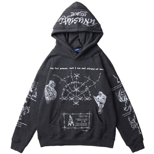 "Cross Eyed" Unisex Men Women Streetwear Graphic Hoodie
