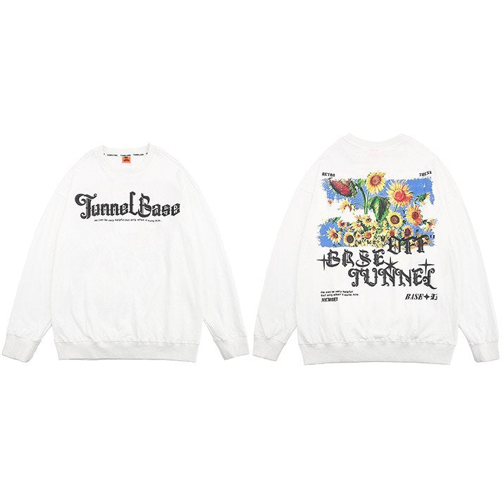 "Maze Fire" Graphic Unisex Streetwear Vintage Women Men Y2K Sweatshirt