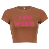 "Take A Wish" Graphic Unisex Streetwear Vintage Women Men Y2K T-Shirt