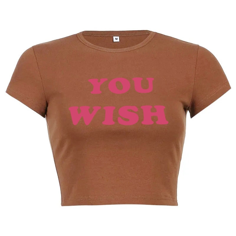 "Take A Wish" Graphic Unisex Streetwear Vintage Women Men Y2K T-Shirt