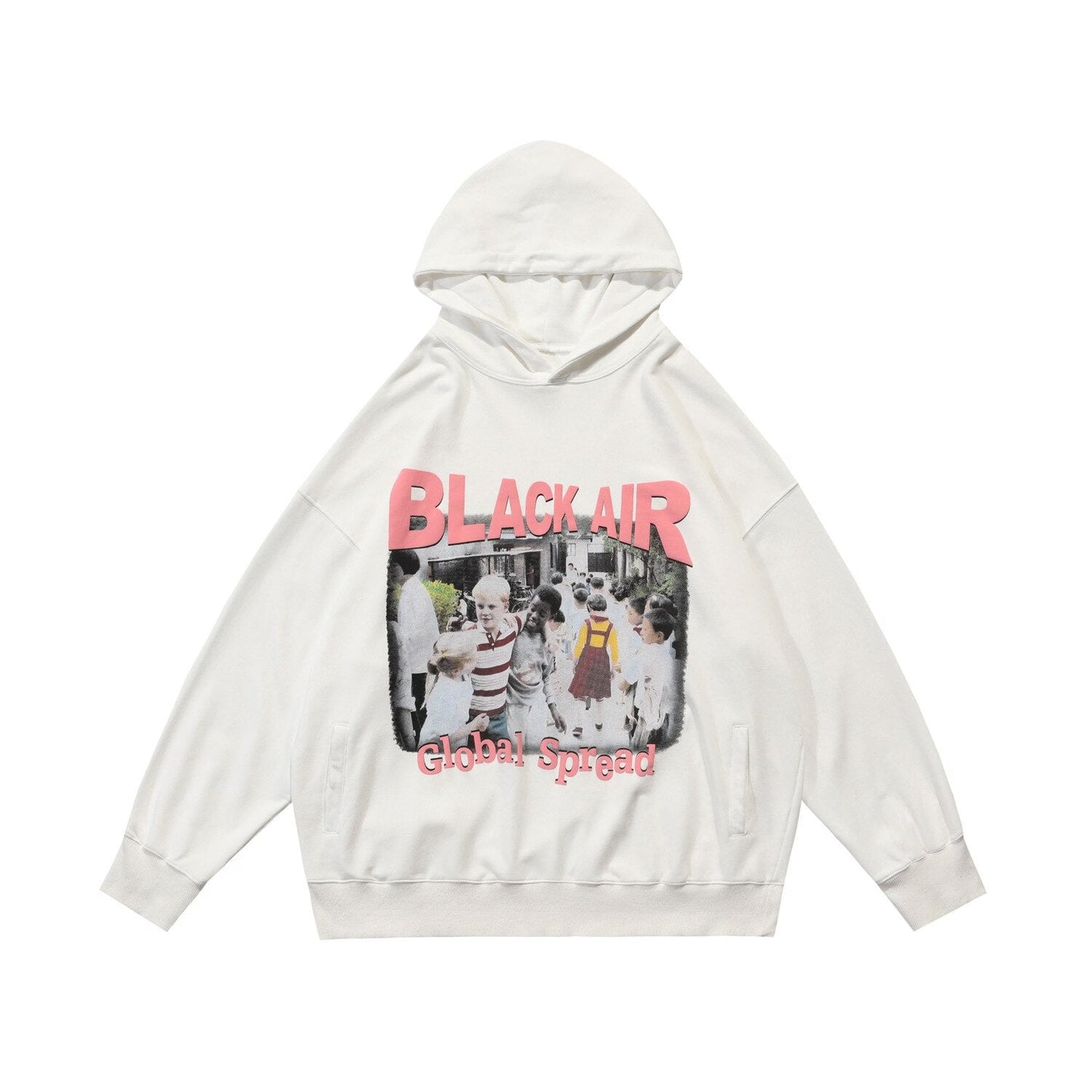 "Global Spread" Graphic Unisex Streetwear Women Men Y2K Hoodie