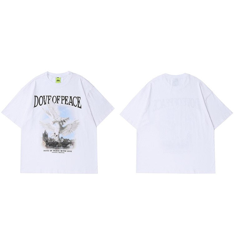 "No Peace" Graphic Unisex Streetwear Vintage Women Men Y2K T-Shirt