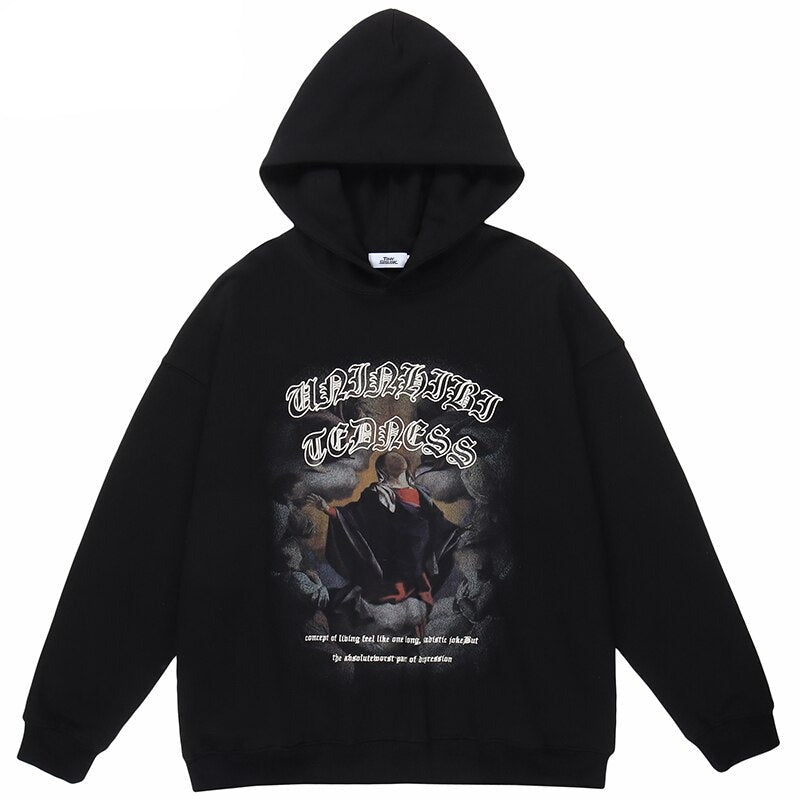 "Alone In The Corner" Unisex Men Women Streetwear Graphic Hoodie