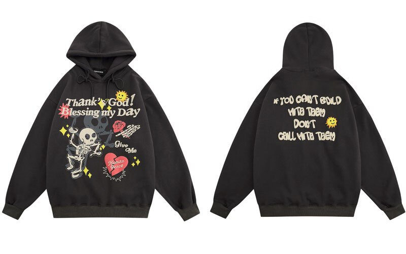 "Count Your Blessings" Unisex Men Women Streetwear Graphic Hoodie