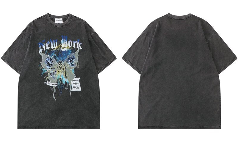 "New York" Graphic Unisex Streetwear Vintage Women Men Y2K T-Shirt