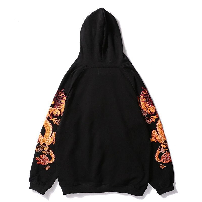 "Golden Dragon" Graphic Unisex Streetwear Women Men Y2K Hoodie