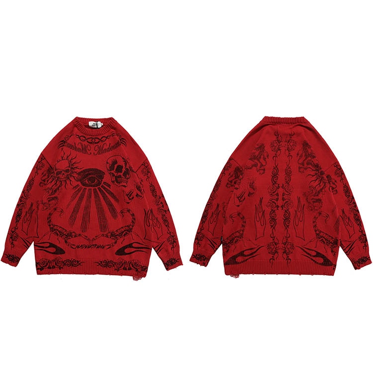 "All Seeing Eye" Unisex Men Women Streetwear Graphic Sweater