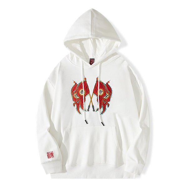 "Two Flags" Graphic Unisex Streetwear Vintage Women Men Y2K Hoodie