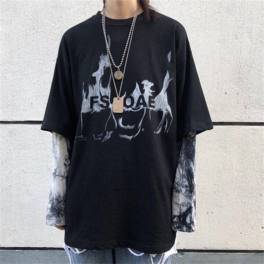 "Free Smoke" Graphic Unisex Streetwear Women Men Y2K T-Shirt