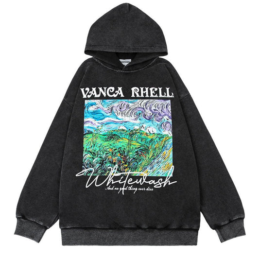 "Real Life" Graphic Unisex Streetwear Vintage Women Men Y2K Hoodie