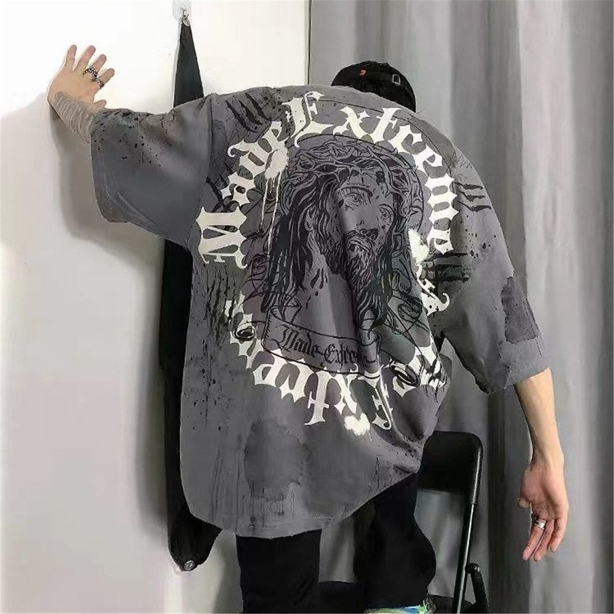"Savior" Graphic Unisex Streetwear Vintage Women Men Y2K T-Shirt