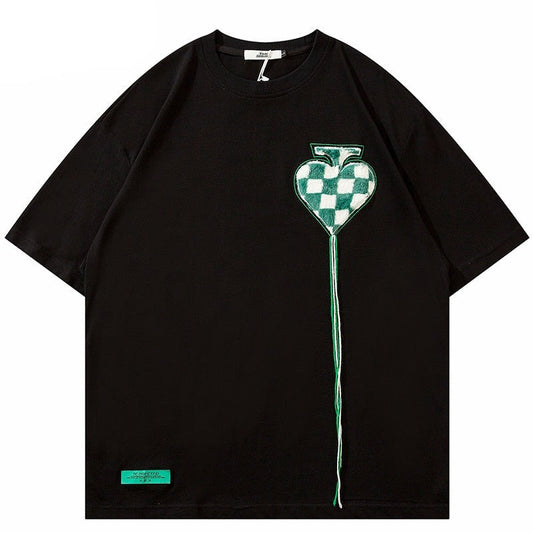 "Plaid Spade" Graphic Unisex Streetwear Vintage Women Men Y2K T-Shirt