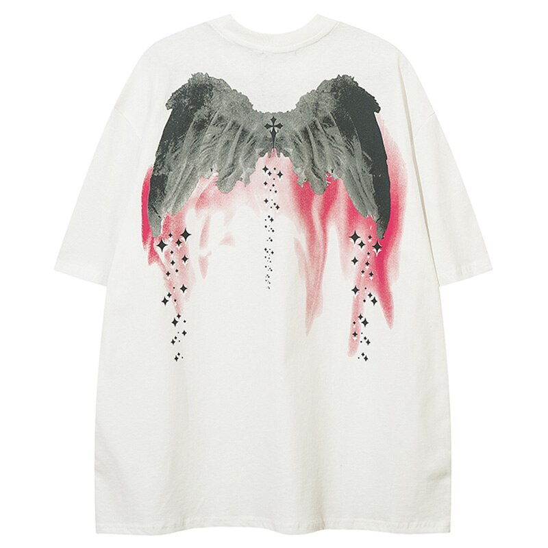 "White Wings" Graphic Unisex Streetwear Vintage Women Men Y2K T-Shirt