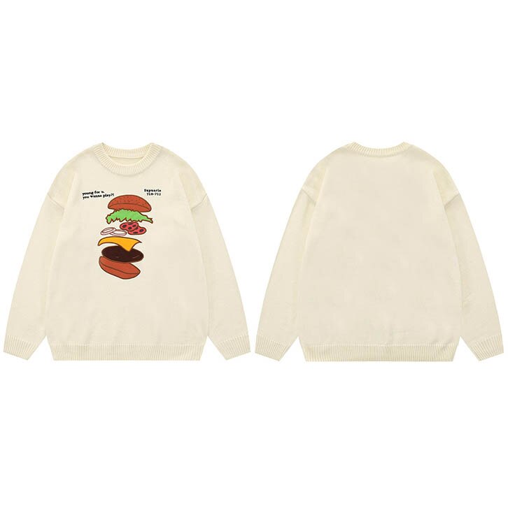 "Cooking In The Kitchen" Graphic Unisex Streetwear Vintage Women Men Y2K Sweater