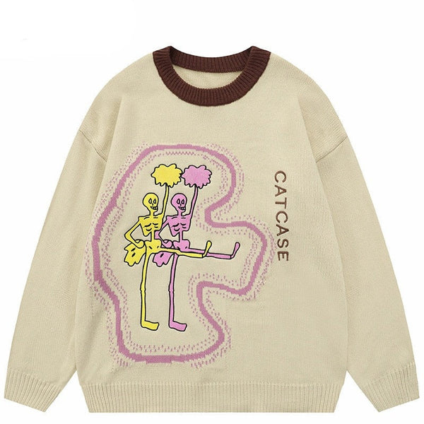 "Twin Causes" Graphic Unisex Streetwear Vintage Women Men Y2K Sweater