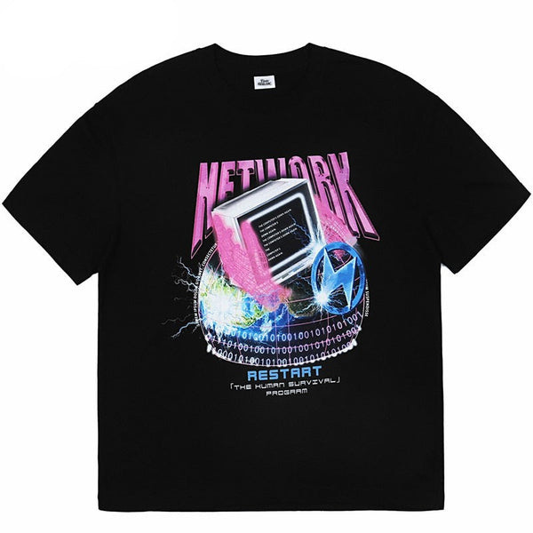 "Network" Graphic Unisex Streetwear Vintage Women Men Y2K T-Shirt