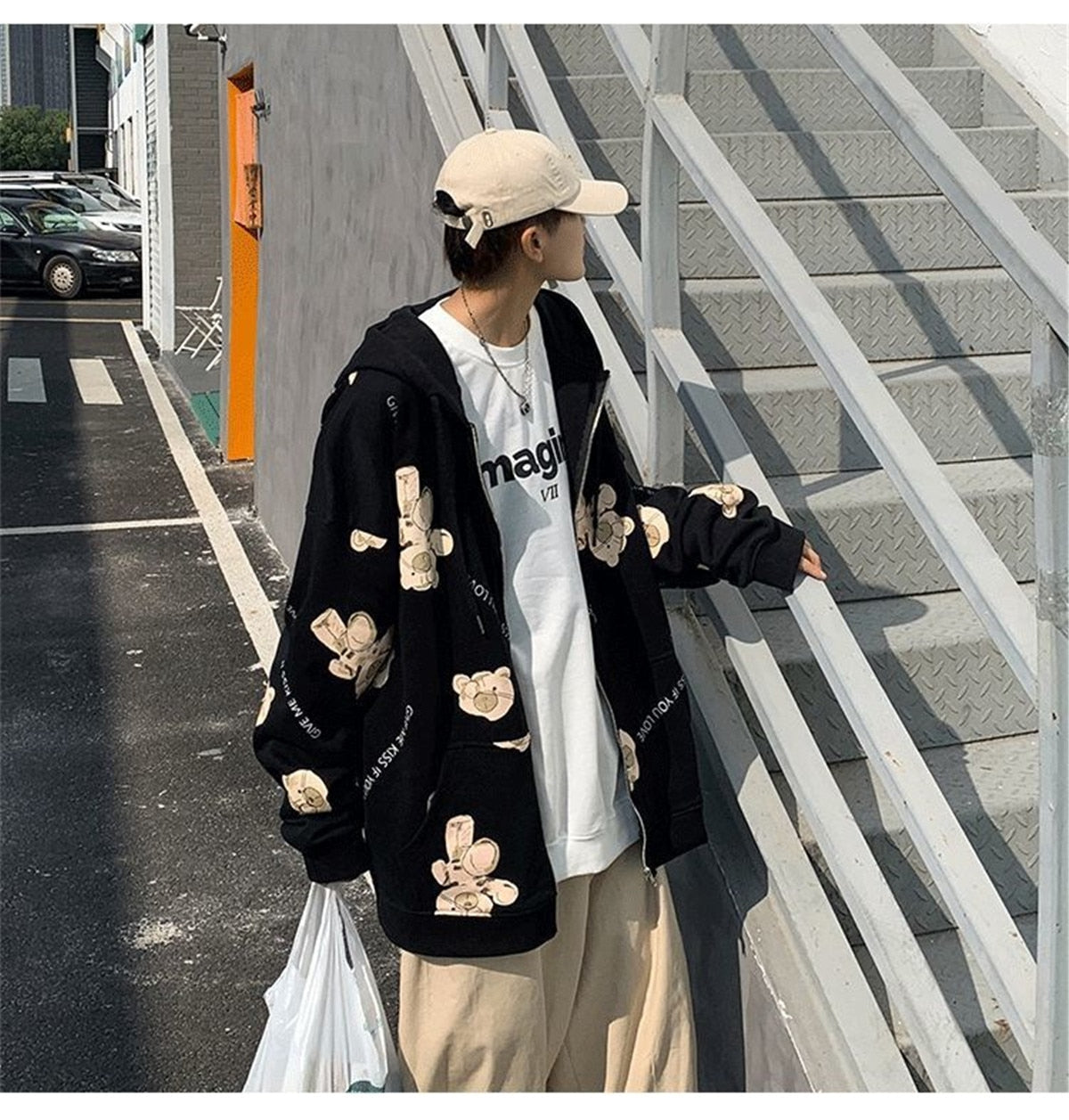 "Going Backwards" Unisex Men Women Streetwear Graphic Hoodie