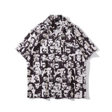 "Collage" Unisex Men Women Streetwear Button Up Shirt